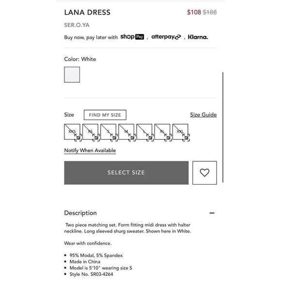 Revolve SER.O.YA Dress Womens Size Large White Lana Mini Sleeveless Halter Shrug - Picture 12 of 12